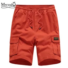 Марка mwxsd Летние повседневные мужские хлопковые шорты мужские высотой до колена шорты милитари мужские свободные тактические шорты Большие размеры 4xl 5xl