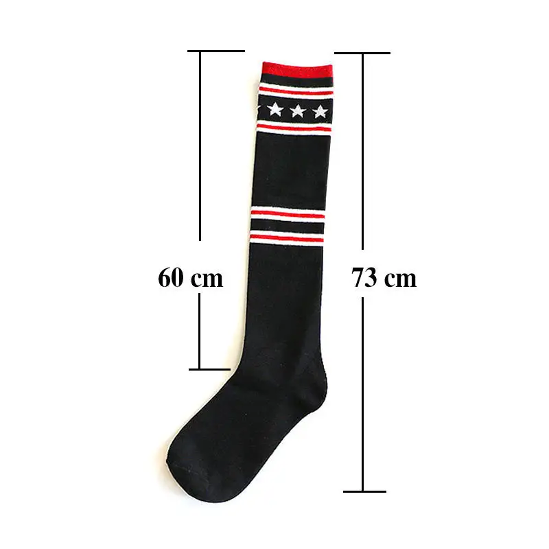 3 Size Star Striped Women Socks Fashion College Style Socks For Girls Cotton Soft Boots Women Sock Short Student Stocking Autumn (2)
