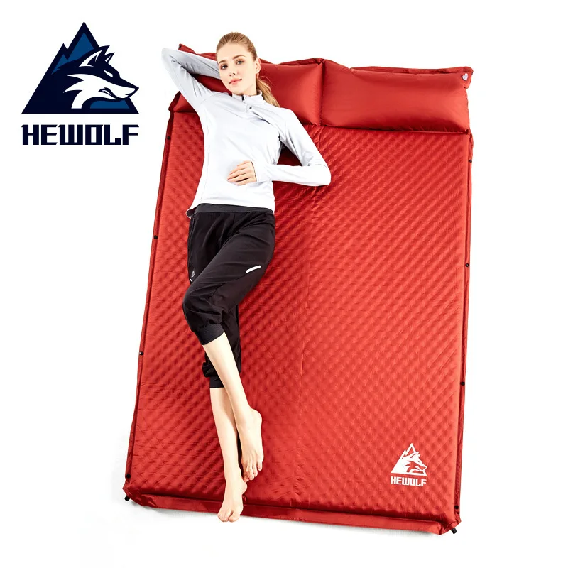 

outdoor thick 5cm automatic inflatable cushion pad outdoor tent camping mats double inflatable bed mattress 2colors