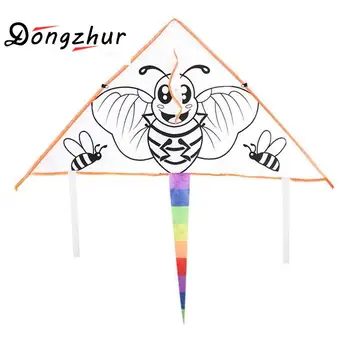 

Dongzhur 1 Pcs Diy Children's Doodling Kite Educational Outdoor Toy Fun Outdoor Sports Blank Triangular Kite For Kids
