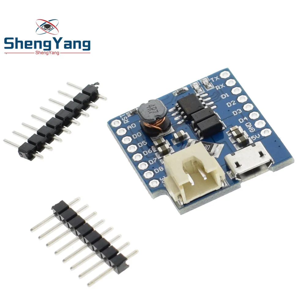 

Free shipping 1pcs ShengYang Battery Shield V1.1.0 For WEMOS D1 mini single lithium battery charging & boost
