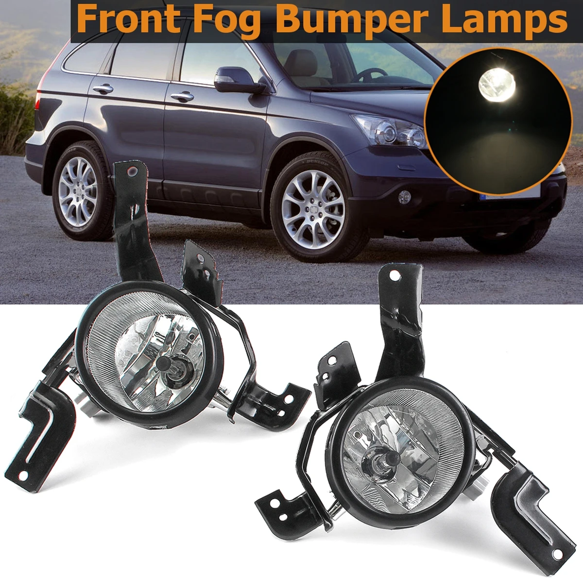 2PCS Glass Front fog lamp bumper Lights foglight FOR HONDA CRV 2007 2008 2009 RE1 RE2 RE4 33951-SWA-H01 33901-SWA-H01 цена 2PCS Glass Front fog lamp bumper Lights foglight FOR HONDA CRV 2007 2008 2009 RE1 RE2 RE4 33951-SWA-H01 33901-SWA-H01 цены онлайн