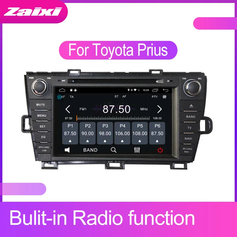 Cheap ZaiXi Android Car Multimedia player 2 Din WIFI GPS Navigation Autoradio For Toyota Prius 2009~2015 GPS Radio FM Maps BT 2