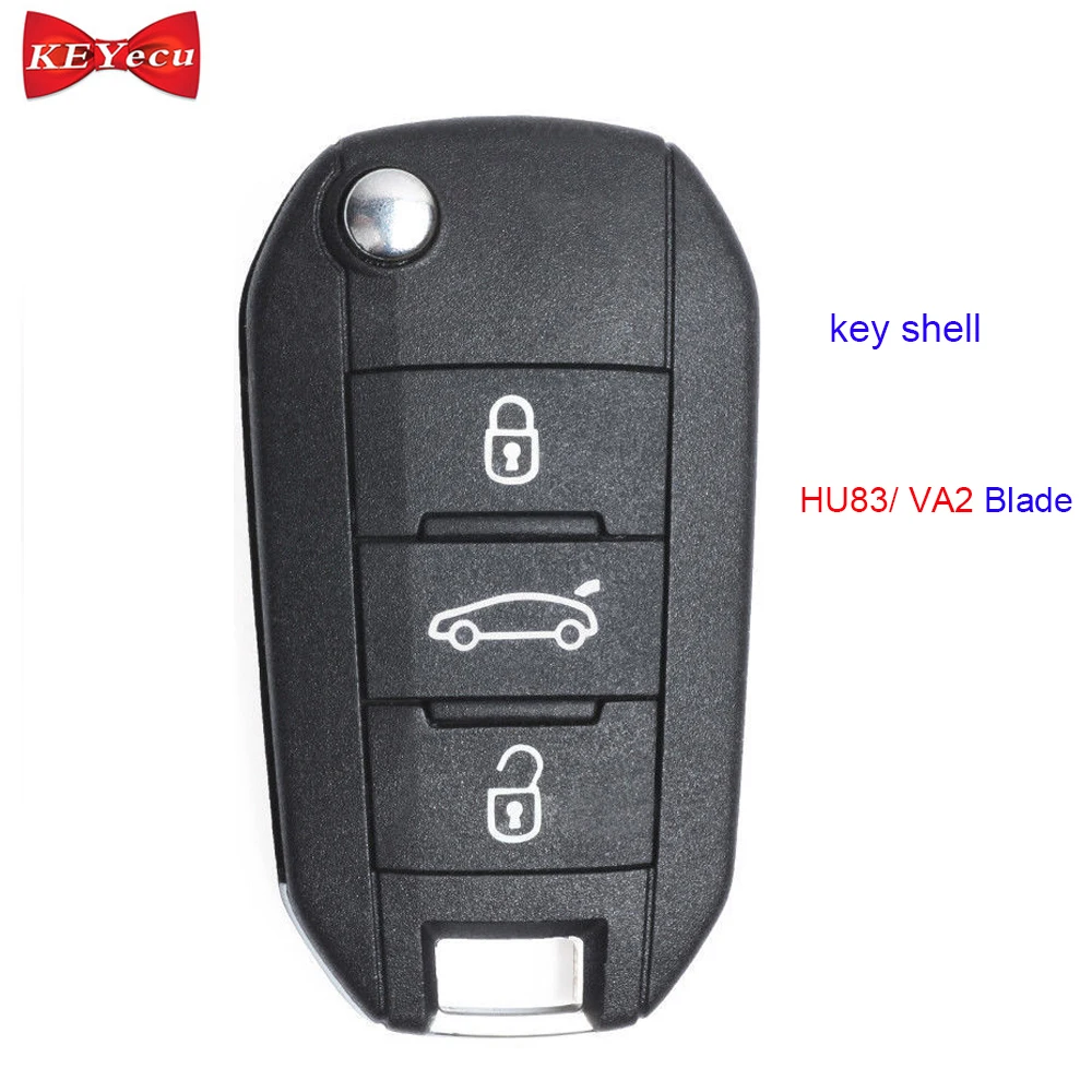 KEYECU 2 шт. для Peugeot 508 5008 Citroen Elysee 2014 Замена дистанционного ключа автомобиля корпус fob