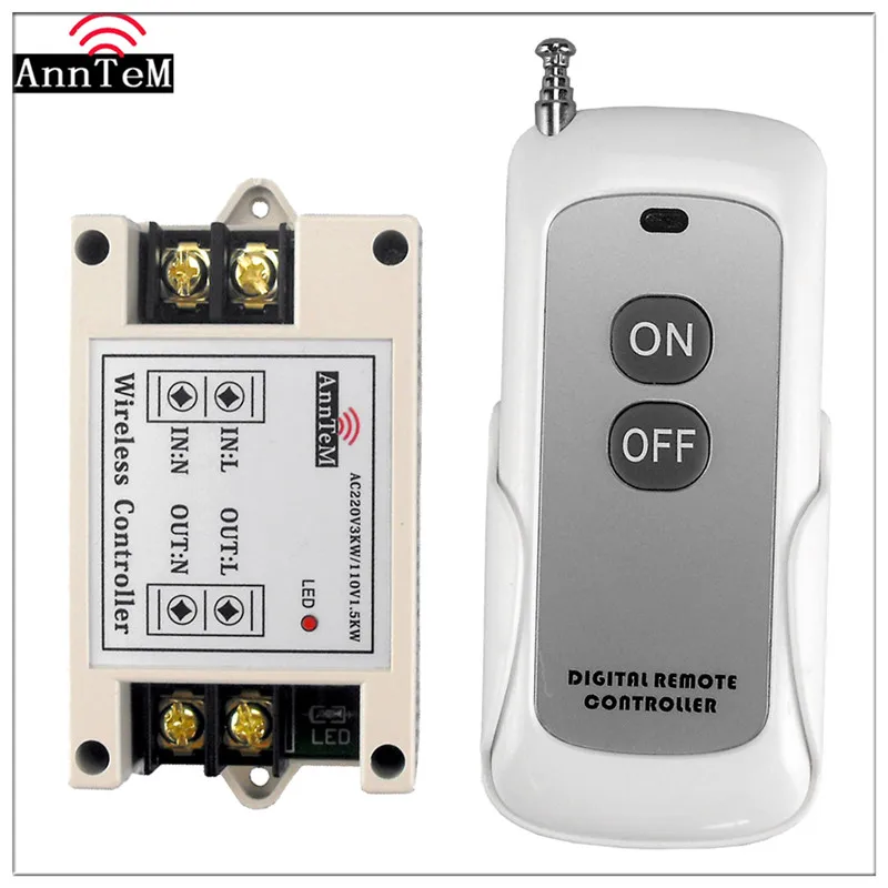 

Anntem brand Remote Control Switch AC 220V 1CH High Power Receiver Transmitter ON OFF controller Home office Pump Led Motor Fan