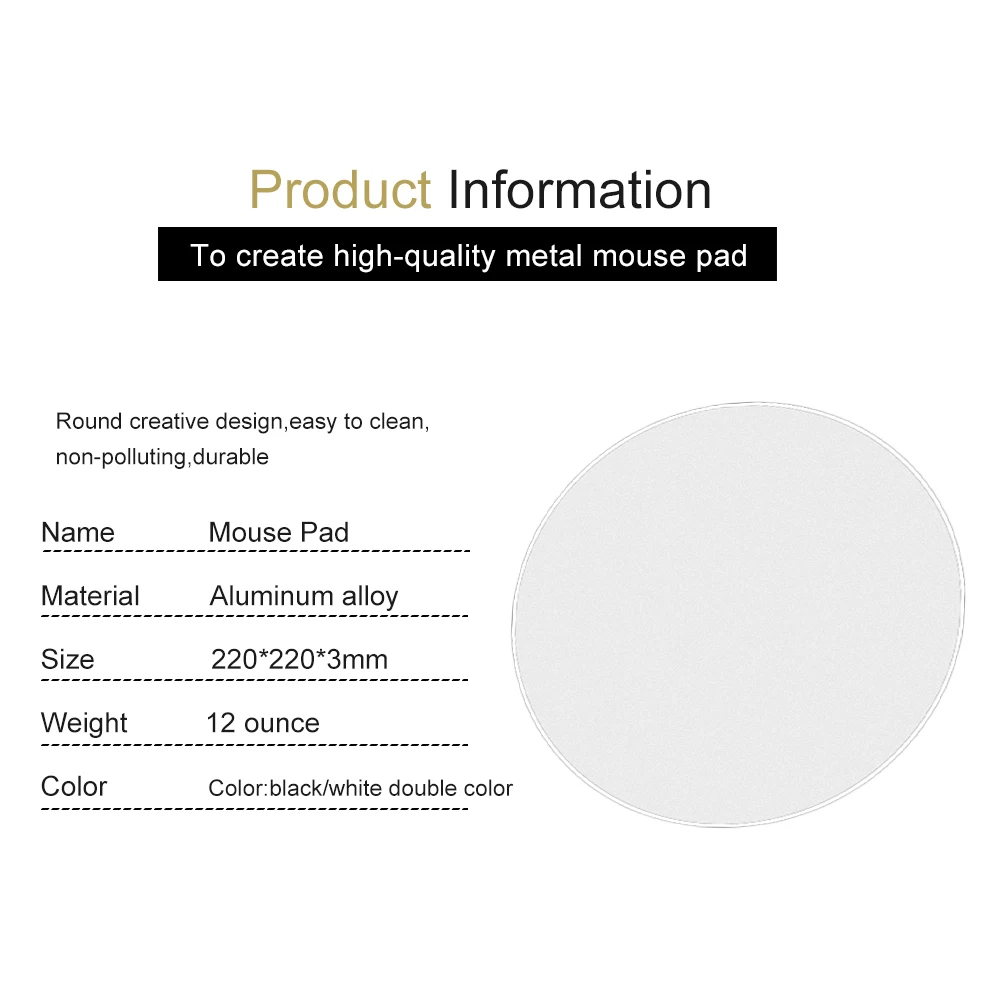 CHUYI Aluminum Alloy Mouse Pad For Apple Magic mouse alfombrilla ordenador Gaming Mousepad For Xiaomi MackBook Laptop Mause