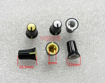 

40pcs 90 degree indication rotary potentiometer plastic knob cap / Mixer disc player equalizer half shaft knob 16.5mm*12mm