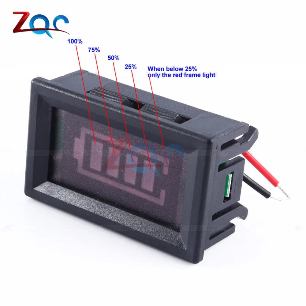 

DC 12V Acid Lead Battery Capacity Indicator Red Digital LED Tester Batteries Voltmeter