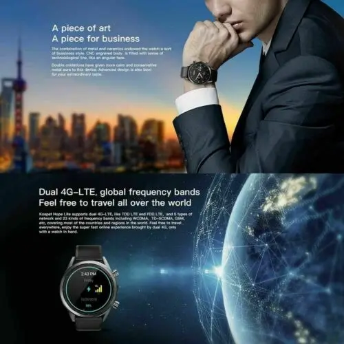 

Business Men High-end 4G Smart Watch 1.39 inch For Android 7.1 Long standby SIM Card Dial Call Heart Rate Tracker Camera Watches
