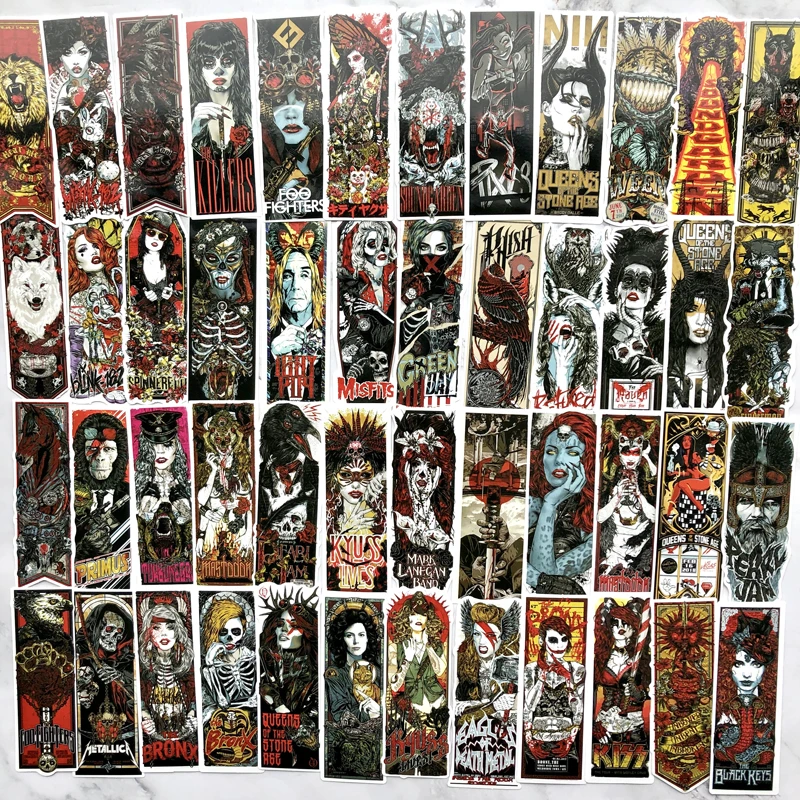 50pcs Cool Goth style Car Stickers For suitcase laptop skateboard Moto font b phone b font