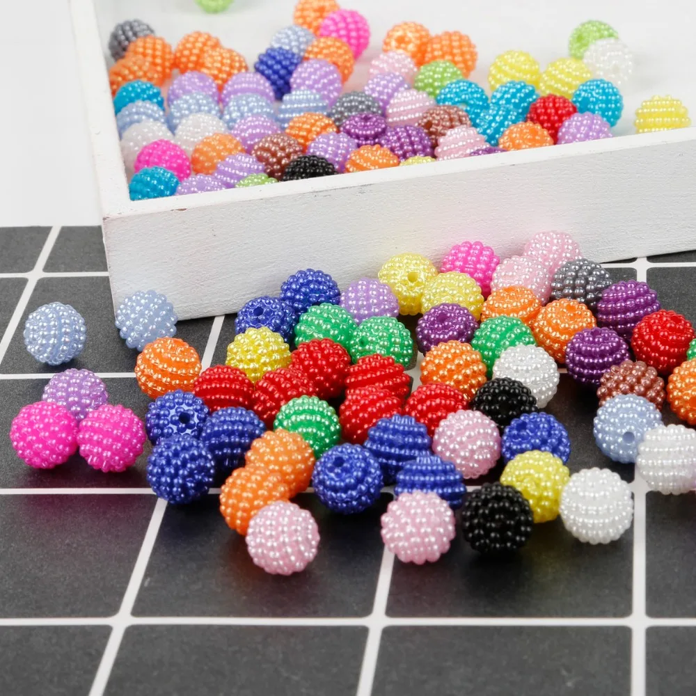 

Round 100pcs/Lot 10mm Blend Color Plastic ABS Imitation Pearl Spacer Beads DIY Necklace jewelry making for women Mix 21Colors
