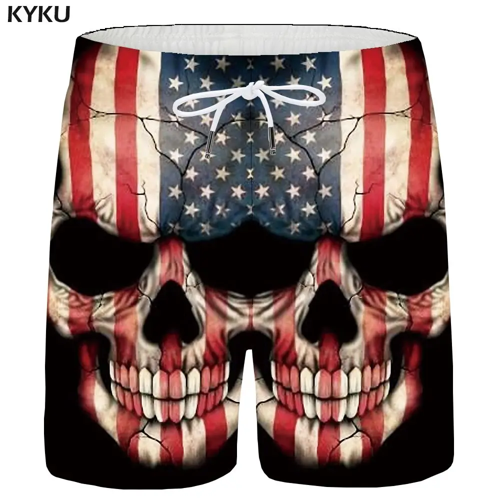Mens Shorts 06 KYKU шорты с черепом мужские черные космические шорты Карго готические Гавайские пляжные шорты с 3d принтом повседневные Хип-хоп мужские короткие штаны летние мужские - Цвет: Mens Shorts 06