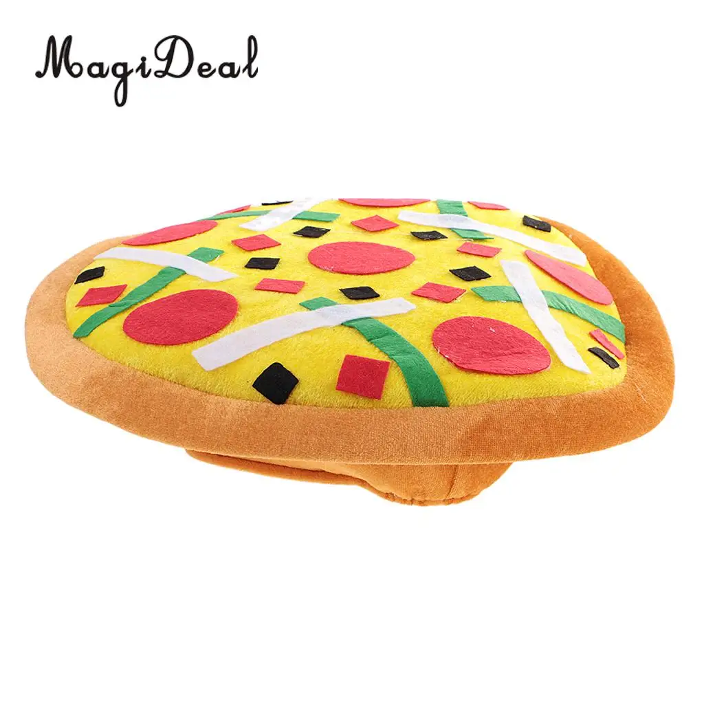 MagiDeal Adult Kids Pizza Shape Hat Halloween Christmas Carnival Birthday Party Cap Fancy Dress Costume Prop 