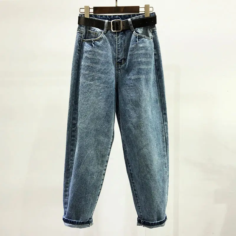 Goede Herfst Winter Vrouwen Hoge Taille Jeans Mujer Lange Harembroek Vrouwen Casual Boyfriend Jeans Voor Vrouwen Denim Wijde Pijpen Broek c4913