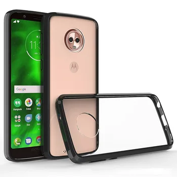 

30pcs/lot For Motorola Moto G6 Play Plus Crystal Clear Acrylic Shockproof TPU + PC Hard Case For Motorola Moto G4 G5 G5S plus