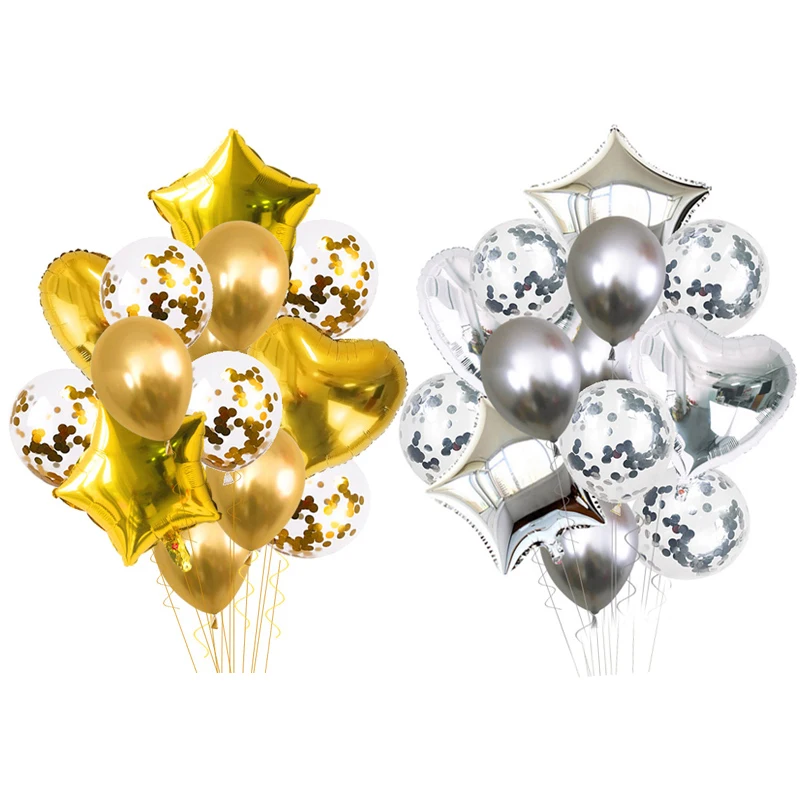 

14pcs 18inch 12inch Multi Air Balloons Happy Birthday Party Helium Balloon Decorations Wedding Festival Ballon Party Supplies