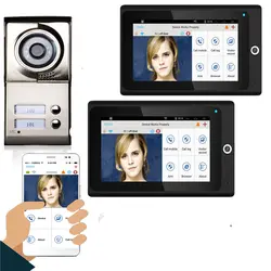YobangSecurity видеодомофоны 7 дюймов ЖК дисплей Wi Fi беспроводной видео телефон двери домофон с камерой комплект приложение управление для 2