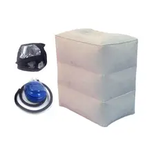 Inflatable Footrest Stool For Under The Desk Leg Support Pillow Knee Adjustable Height Travel Pillow Flocking Foot Step Seat