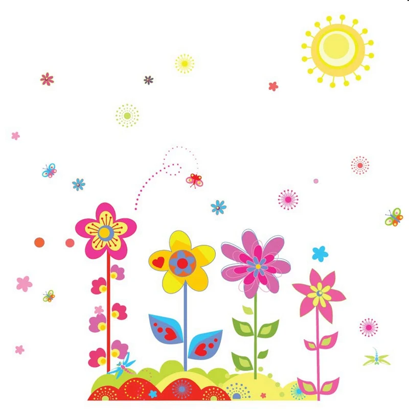 Наклейка на стену с цветами 80 х90 см|flower wall sticker|wall stickers childrenwall sticker |