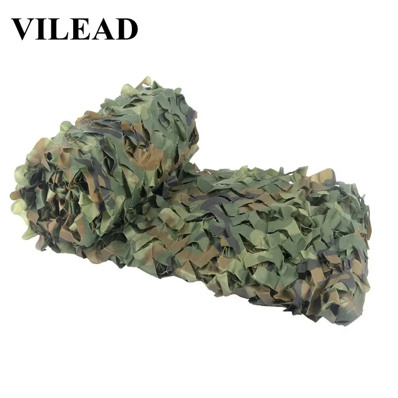 

VILEAD 2.5M x 5M (8FT x16.5FT) Woodland Digital Camo Netting Military Army Camouflage Net Jungle Sun Shelter for Hunting Camping