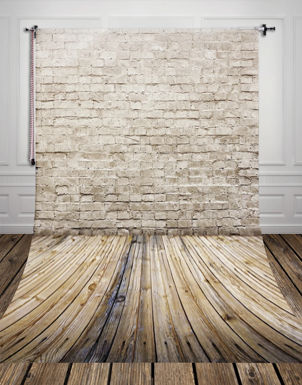 Khaki brick wood floor backdrops background photo studio newborn photo backdrop wallpaper D-9775