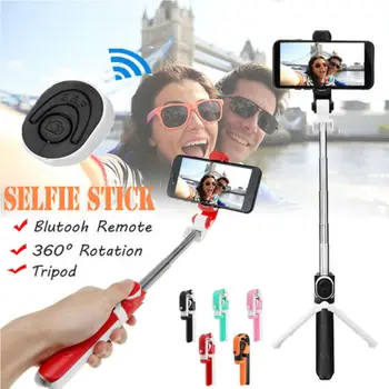 

Extendable Self Selfie Stick Handheld Monopod 360° Rotating Selfie Stick Tripod + Bluetooth Shutter Remote Control