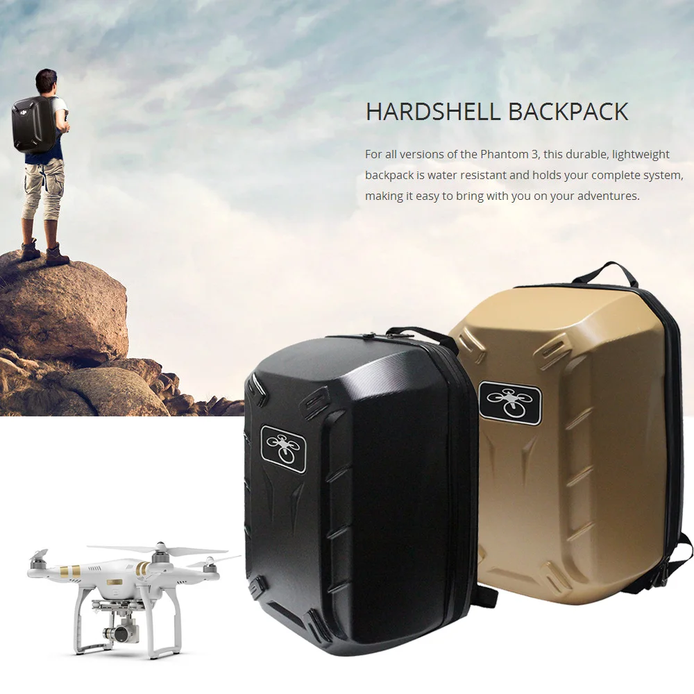  2016 New Arrival Professional Drone DJI Phantom 3 Accessory Backpack Shoulder Carry Case Hard Shell Box C0095 Durable Hardshell 