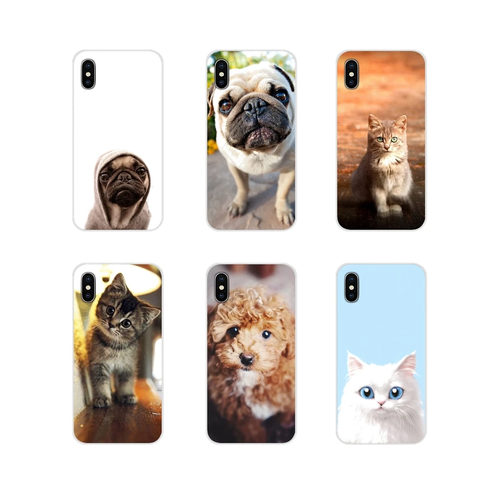 

For Oneplus 3T 5T 6T Nokia 2 3 5 6 8 9 230 3310 2.1 3.1 5.1 7 Plus 2017 2018 Transparent TPU Cases Cover Cute Dog Cat With puppy