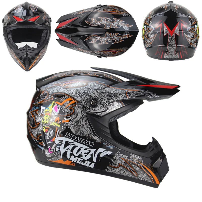 ABS rмотоциклетный внедорожный шлем классический велосипедный MTB DH гоночный шлем ATV шлем для мотокросса и горного велосипеда шлем capacete - Цвет: Bright Black 4