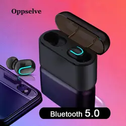 Oppselve Bluetooth 5,0 наушники СПЦ беспроводной стерео гарнитура наушники blutooth спортивные с двойной микрофон