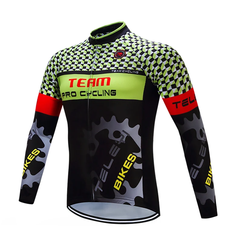 

VACOVE 2017 Spring/Autumn Brand New Mens Pro Team 100% Polyester Cycling Jersey Long Sleeve Jerseys Cycling Clothes