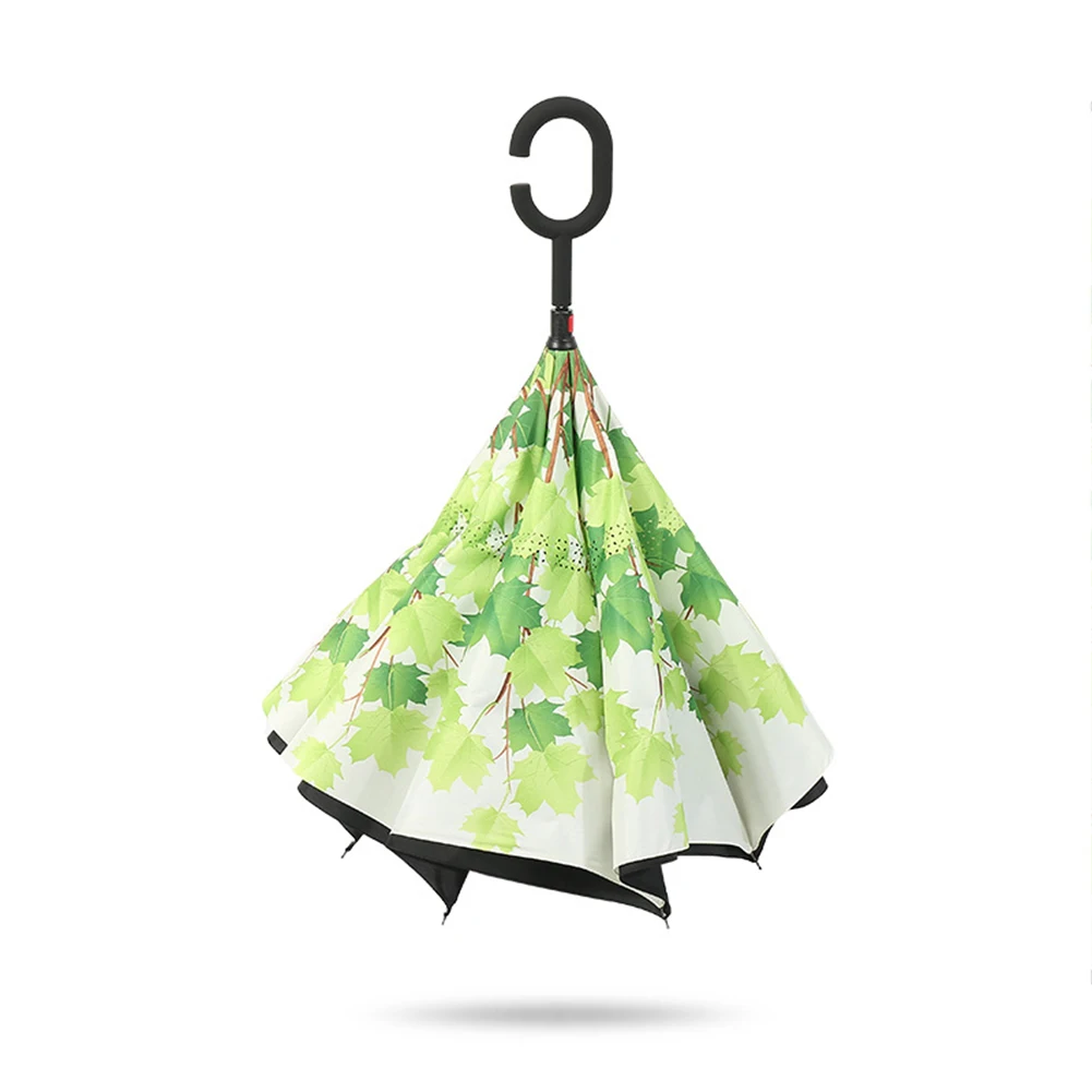 Мужчины Unbrella обратный зонтик складной обратный зонтик двойной перевернутый всепогодный маленький Стильный Зонтик для автомобиля Мужчины