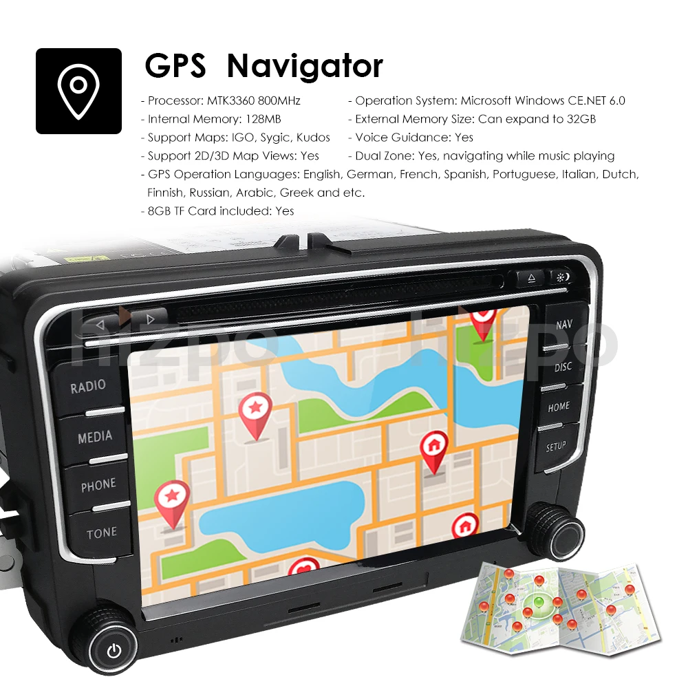 Best Car DVD player For V W/Volkswagen/Golf/Polo/Tiguan/Passat/b7/b6/SEAT/leon/Skoda/Octavia 7" Radio GPS BT Free camera Mirror link 13