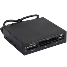 Leitor de Cartão USB de Memória Flash Interna SDHC MS XD SD Leitor de Cartão Do Painel Frontal Leitor de Cartão de Memória Flash USB