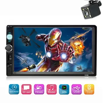 

2 Din Car Radio Player 7" FHD Stereo MP5 Touch Screen Bluetooth Multimedia USB 2din Autoradio 7010b Auto Car Backup Monitor