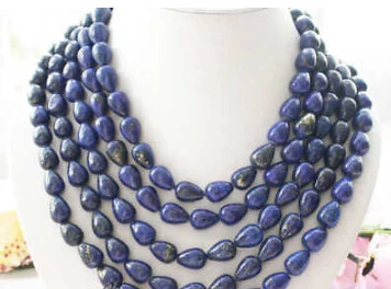 Free Shipping&gt&gt&gtLong 100&quot 14mm drip blue lapis lazuli bead necklace | Украшения и аксессуары