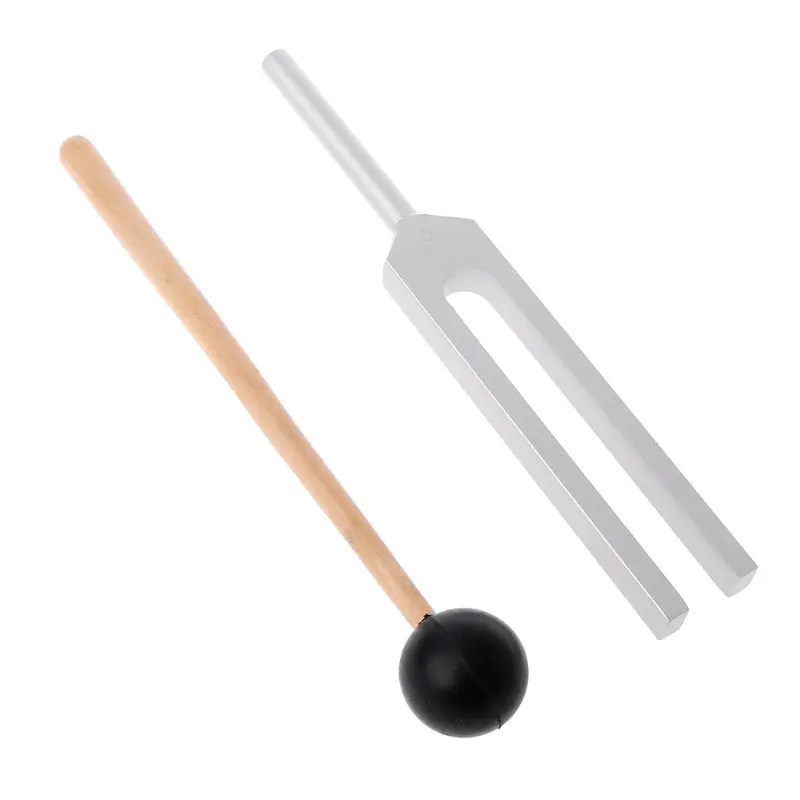 512HZ Aluminum Medical Tuning Fork+Mallet Chakra Hammer Ball Diagnostic for Healing Sound Vibration Therapy Medical Tools w/Bag 3