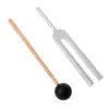 512HZ Aluminum Medical Tuning Fork+Mallet Chakra Hammer Ball Diagnostic for Healing Sound Vibration Therapy Medical Tools w/Bag 3