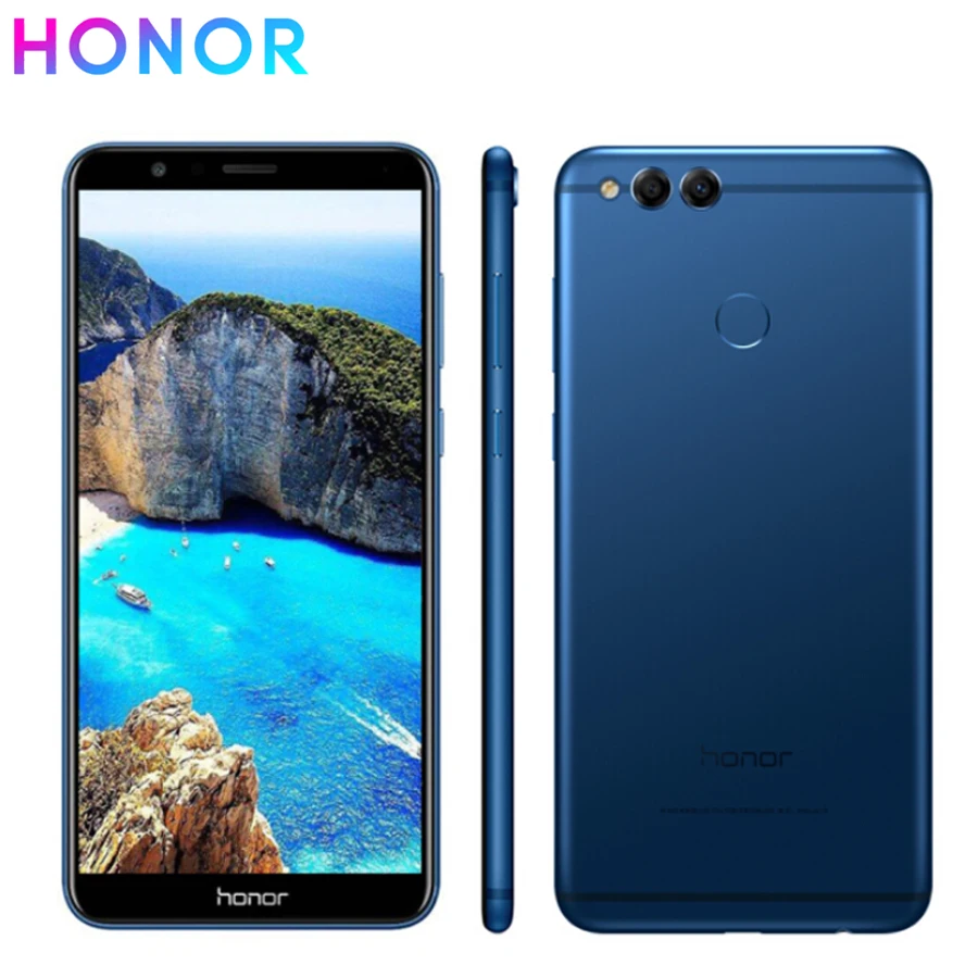 Новый мобильный телефон Honor 7x4G LTE 5 93 дюймов 4 Гб ОЗУ 32 ПЗУ Восьмиядерный процессор