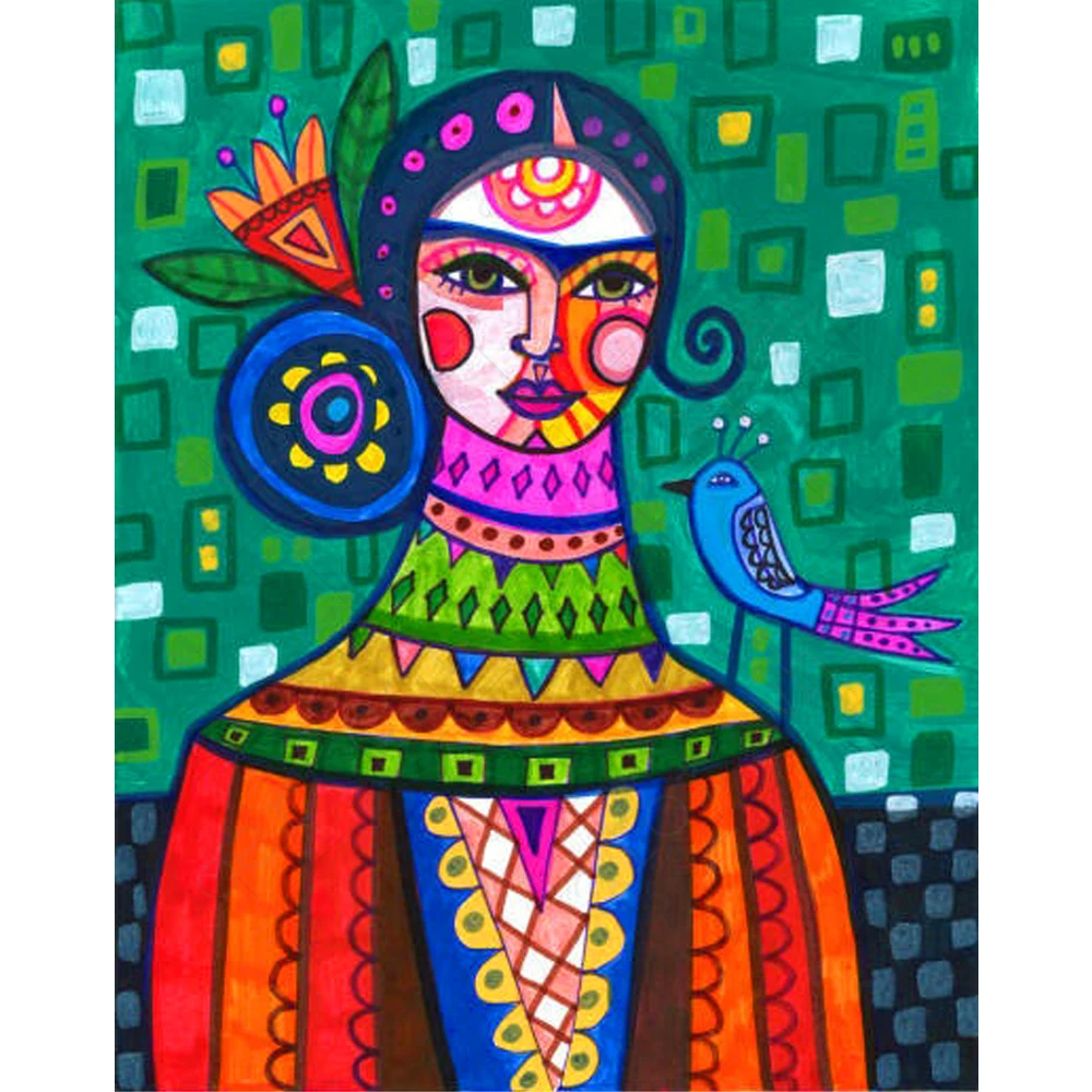 Полностью квадратная дрель 5D DIY Алмазная картина &quotArt Girl&quot Daimond 3D вышивка Крест