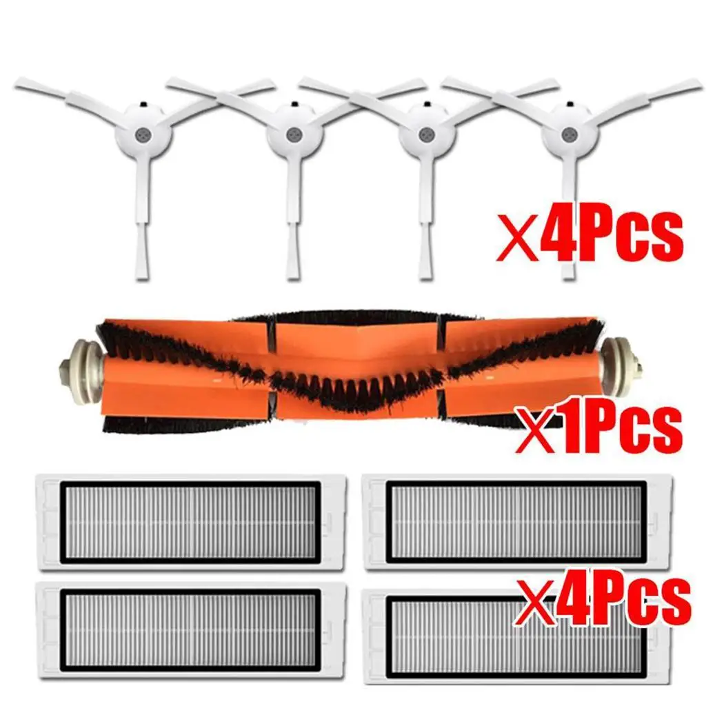 

Suitable for Robot Vacuum Cleaner 2 Spare Parts Kits 4 side brush+4 HEPA filter+1 main brush accessories