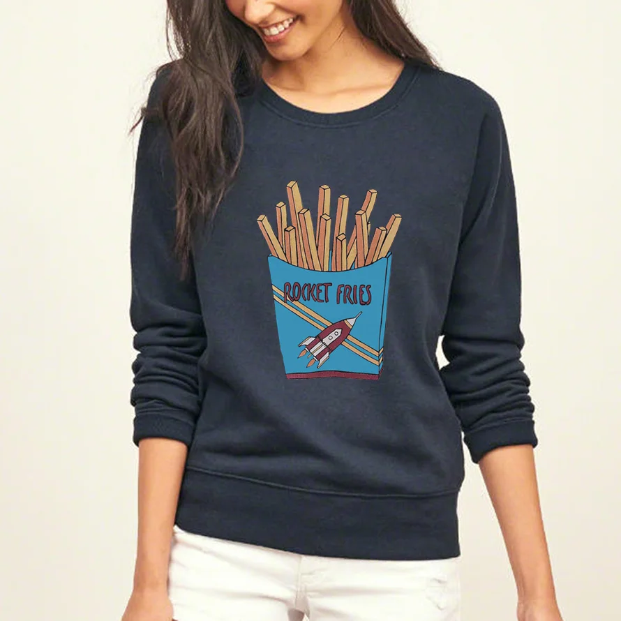 fleece female harajuku sweatshirts 2019 Women New arrival long sleeve hoodies autumn winter fries printed black pullovers hoody fleece female harajuku sweatshirts 2019 Women New arrival long sleeve hoodies autumn winter fries printed black pullovers hoody