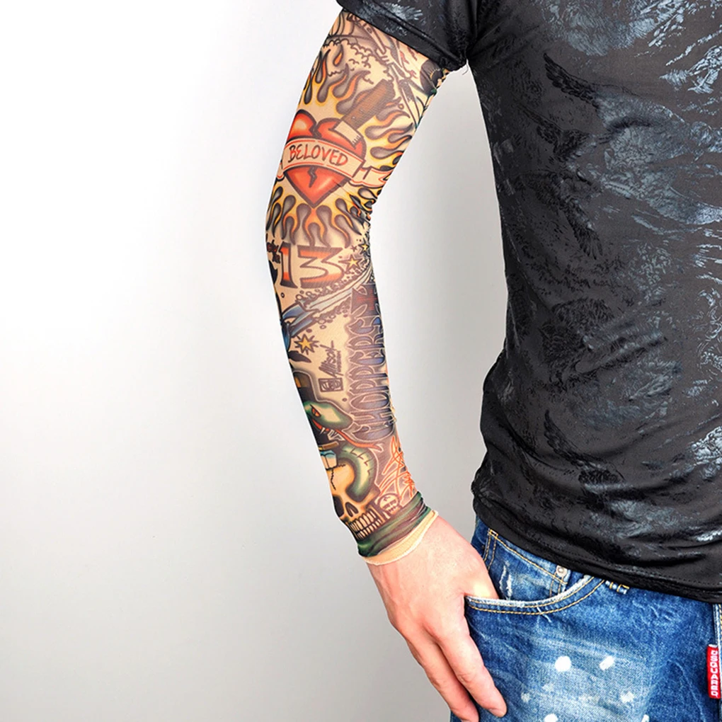 Наружная Татуировка рукав нейлон рука теплые Защита от Солнца мужские и женские унисекс