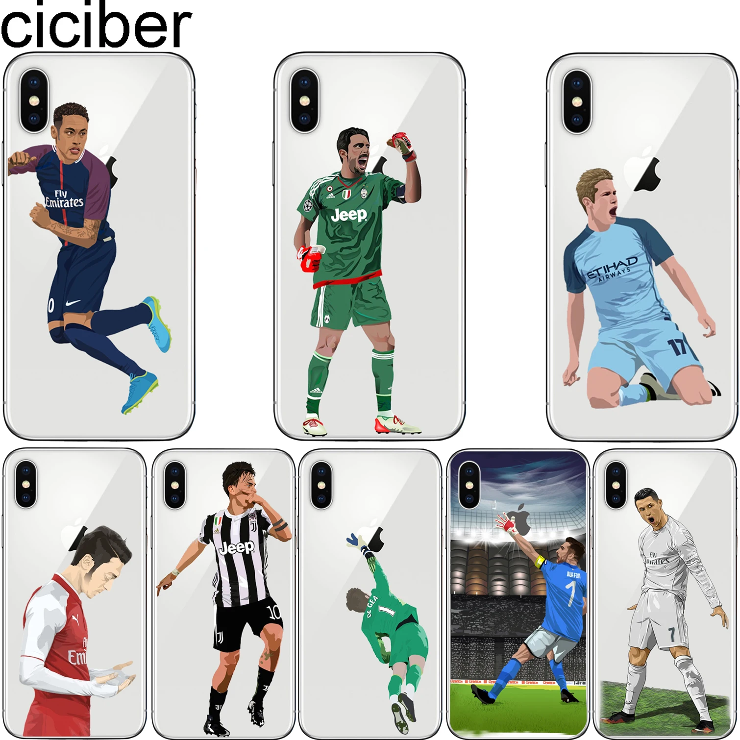 

ciciber Sports Soccer Football Pattern Print Design Soft Silicone Phone Cases Cover for Iphone 7 6 6S 8 Plus 5S SE X XR XS MAX