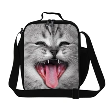 Cat Insulated Thermal Picnic Travel Outdoor Lunch Bag Tote Women Baby Handbag Box