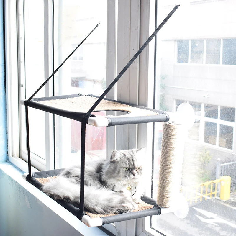 Кошка балкон гамак для питомцев кошка скалолазание спальный матрас коралловый бархат Водонепроницаемый ткань кошка кровать один слой двойной