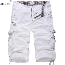ZYFG free men overalls shorts solid color multi-pocket decorative shorts sports loose casual manwear spring and summer pants