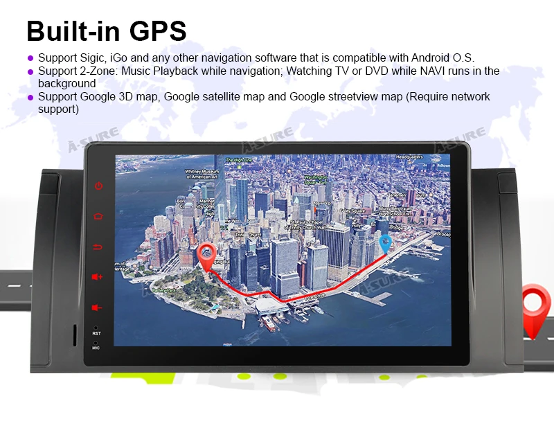 Top A-Sure 2 Din Android 9.0 Radio GPS DVD Player Navigation For BMW X5 M5 E39 E53 E38 5er 7er DAB+ WiFi Car Auto Radio 32GB ROM 25 Top A-Sure 2 Din Android 9.0 Radio GPS DVD Player Navigation For BMW X5 M5 E39 E53 E38 5er 7er DAB+ WiFi Car Auto Radio 32GB ROM 25