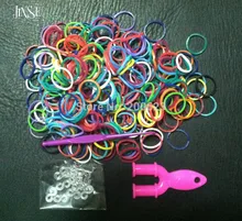 Mix 10 Colors Rubber Loom Bands Box Set DIY Bracelets (300 bands + 1 Mix 10 Colors Rubber Loom Bands Box Set DIY Bracelets (300 bands + 1