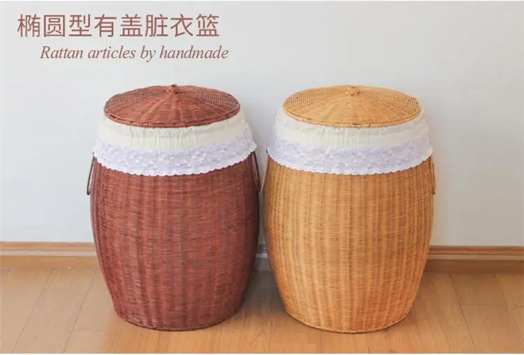 Woven dirty clothes storage basket creative with cover dirty clothes basket laundry bathroom laundry basket with plastic lid